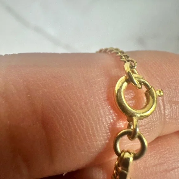 Vintage Christian Dior CD Logo Gold Chain Necklace Designer Jewelry - Picture 6 of 9